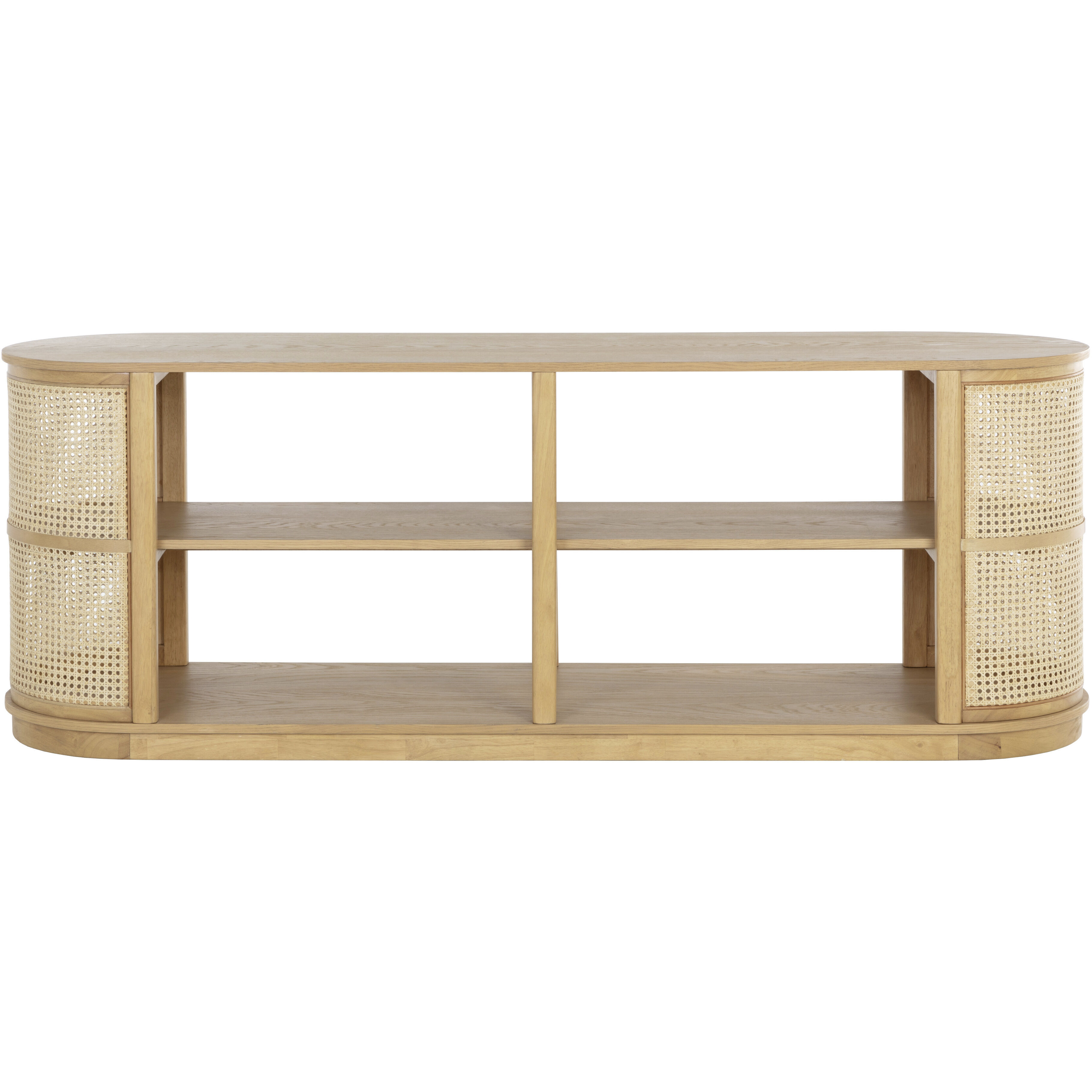 Behati 71 inch Light Wash / Light Wash Media Console & Cabinet
